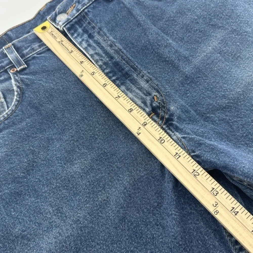 Vtg Levis 505 Mens Regular Fit Straight‎ Leg Medium Wash Jeans Blue Sz 34x26 Hem